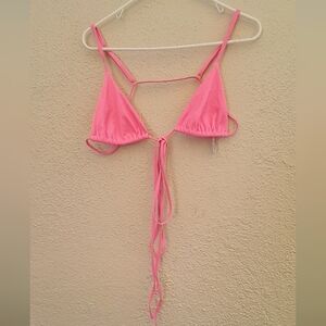 "B swim "Pink Strappy Bikini Top